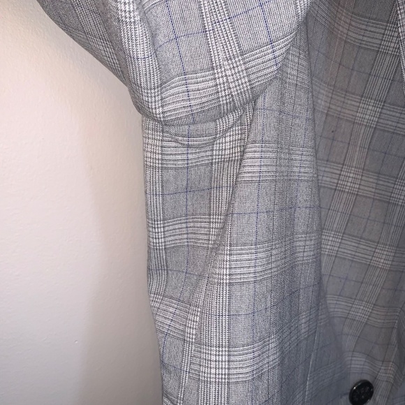 Zara Checkered Blazer Grey 6 - Picture 7 of 11
